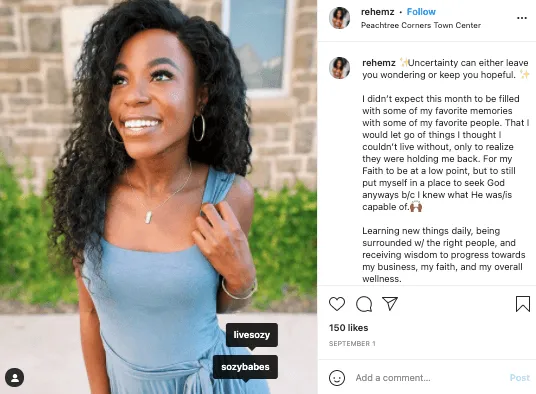 sozy-babes-rehemz-nano-influencer-campaign--referralcandy-influencer-marketing-campaigns