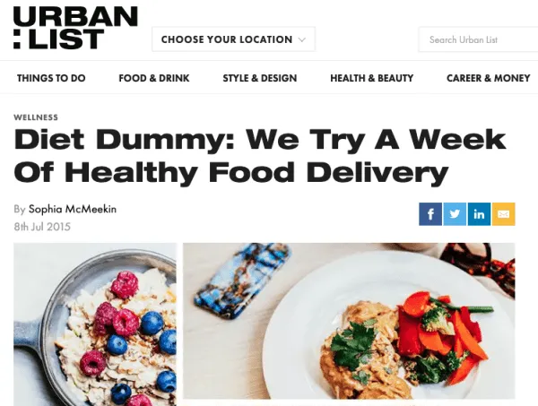 youfoodz marketing referral program - urban list publication collaboration