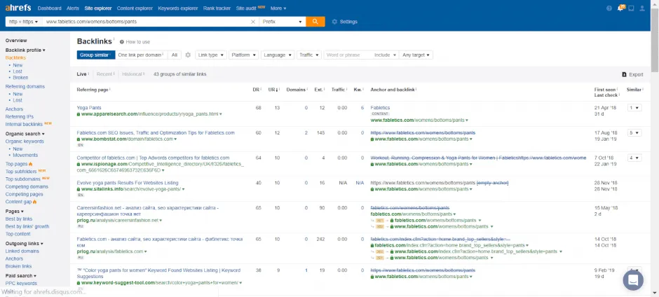 dropshipping business - competitor research backlinks