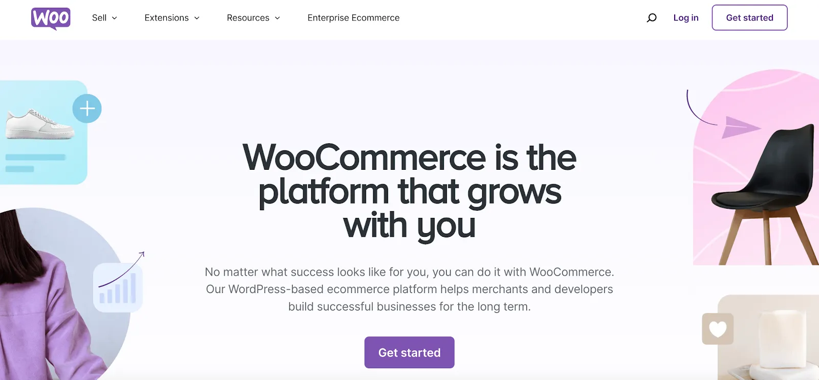 Home page of WooCommerce