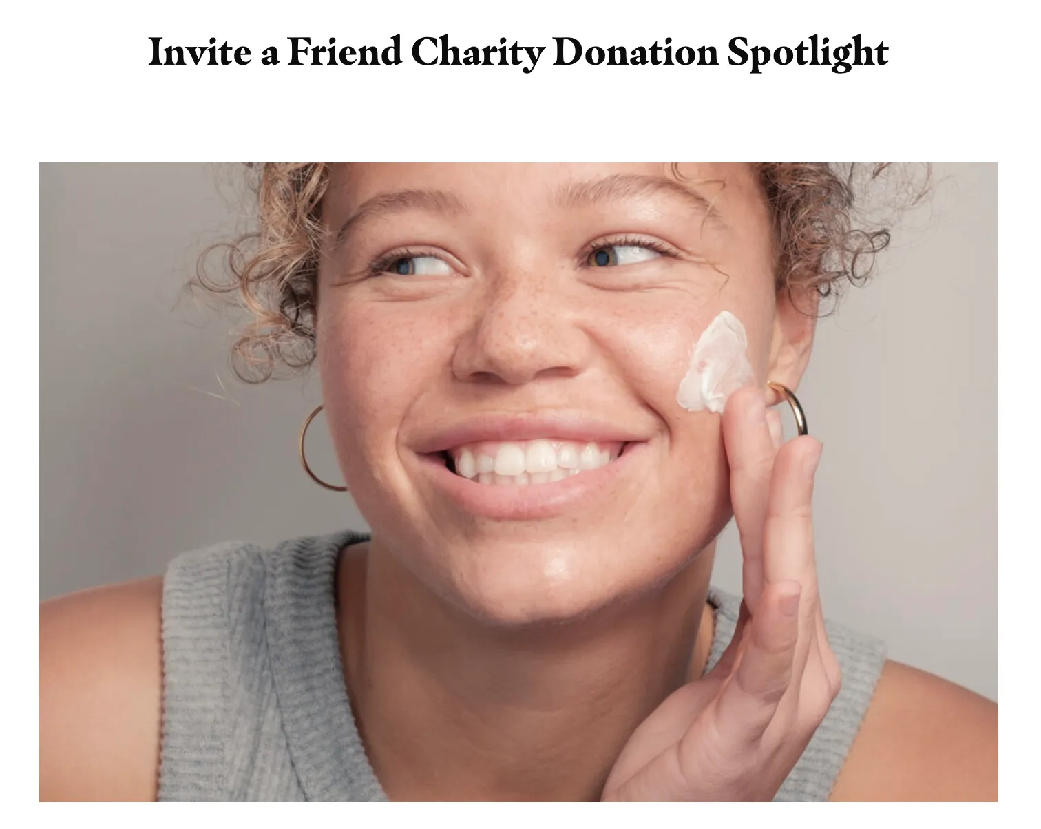 Skin+Me charity donation campaign