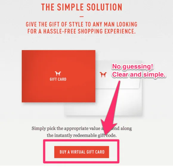 Call to action from Frank & Oak